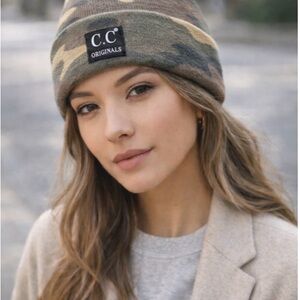 CC Boutique Camouflage Knit Beanie
